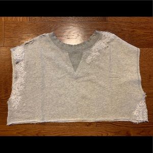 Free people cropped sweatshirt